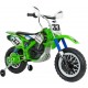 accuvoertuig motorfiets Cross Kawasaki 12 V 115 cm Groen accuvoertuig motorfiets Cross Kawasaki 12 V 115 cm Groen