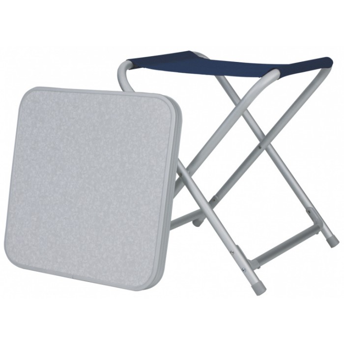 Eurotrail bijzettafel/krukje Toledo 40 x 46 cm aluminium navy Eurotrail bijzettafel/krukje Toledo 40 x 46 cm aluminium navy