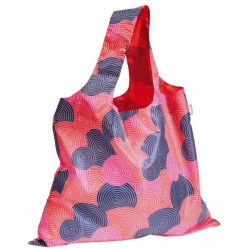 boodschappentas XL cirkel 59 x 48 cm polyester roze/blauw