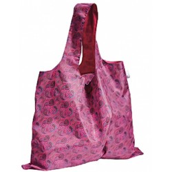 boodschappentas XL paisley 59 x 48 cm polyester roze