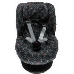Briljant Baby autostoelhoes met rugsteun 1+ Deco antraciet