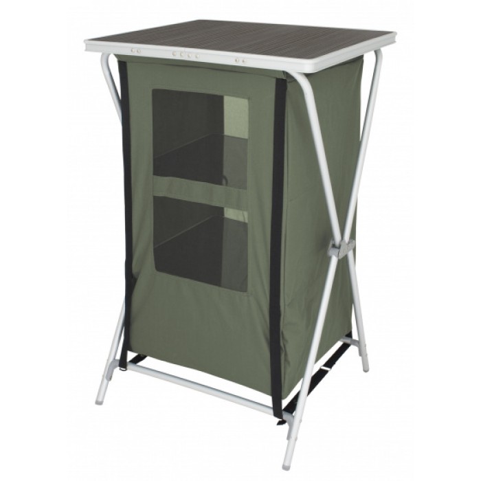 Eurotrail campingkast Aubenas 98 x 60 cm aluminium/MDF groen Eurotrail campingkast Aubenas 98 x 60 cm aluminium/MDF groen