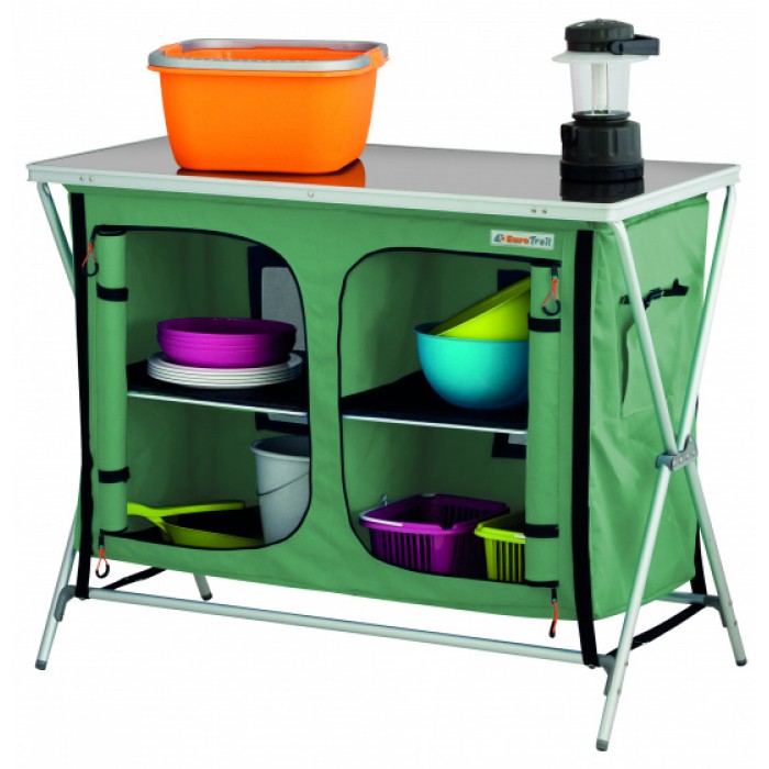 Eurotrail campingkast Bonaire 102 x 82 cm polyester groen Eurotrail campingkast Bonaire 102 x 82 cm polyester groen