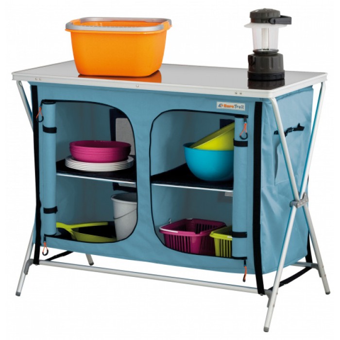 Eurotrail campingkast Bonaire 102 x 82 cm polyester lichtblauw Eurotrail campingkast Bonaire 102 x 82 cm polyester lichtblauw