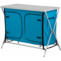 Eurotrail campingkast Bonaire 102 x 82 x 50 cm aluminium blauw
