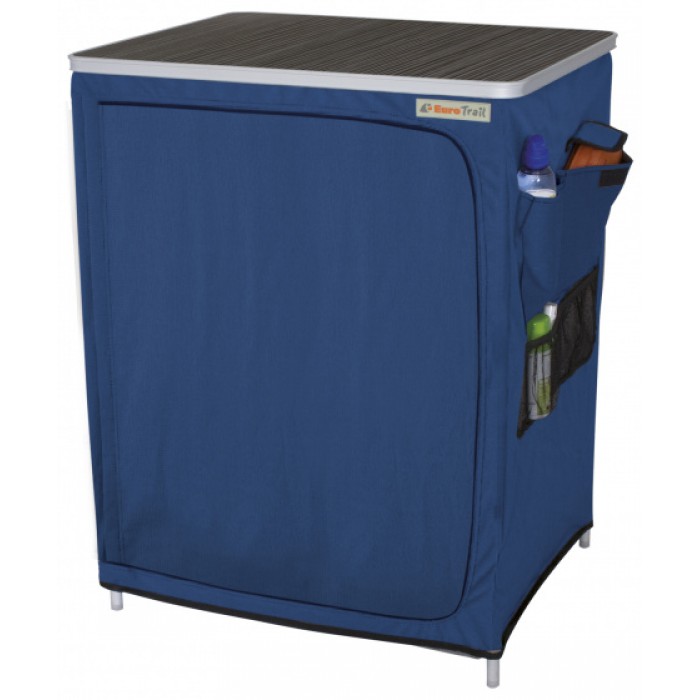 Eurotrail campingkast Vallou 86 x 67 x 53 cm aluminium/MDF blauw Eurotrail campingkast Vallou 86 x 67 x 53 cm aluminium/MDF blauw