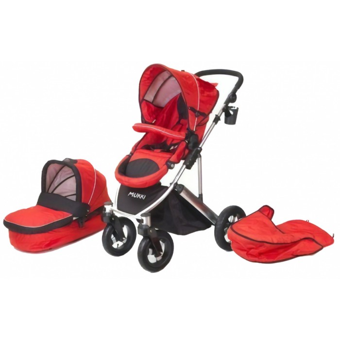 Kaarsen handleiding team combi-kinderwagen Daily Transporter en reiswieg rood