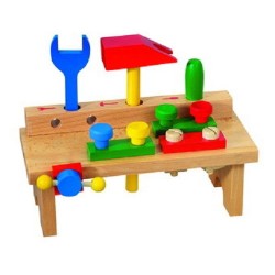Detoa werkbank junior 25 x 14 cm hout 17-delig