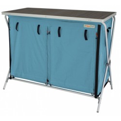 Eurotrail campingkast Brocas 110 x 90 cm aluminium lichtblauw