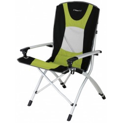 Eurotrail campingstoel Lyon 107 x 18 x 18 cm aluminium lime/zwart