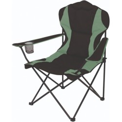 Eurotrail vouwstoel Bern 93 x 100 cm polyester/staal zwart/groen