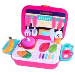Free and Easy speelset keuken 20-delig roze