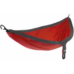 hangmat Doublenest 2,8 x 1,4 m nylon rood/grijs 3-delig