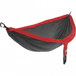 hangmat Doublenest 2,8 x 1,9 m nylon grijs/rood 4-delig