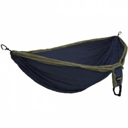 hangmat Doublenest Deluxe 2,8 x 2,5 m nylon navy/groen 4-delig