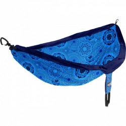 hangmat Doublenest Print 2,8 x 1,9 m nylon blauw 4-delig