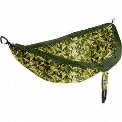 hangmat Doublenest Print 2,8 x 1,9 m nylon groen 4-delig