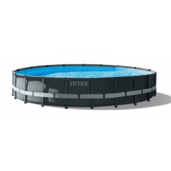 Intex opzetzwembad met accessoires Ultra XTR frame 610 x 122 cm antraciet