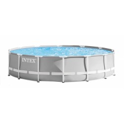Intex opzetzwembad met pomp 26720GN Prism 427 x 107 cm grijs