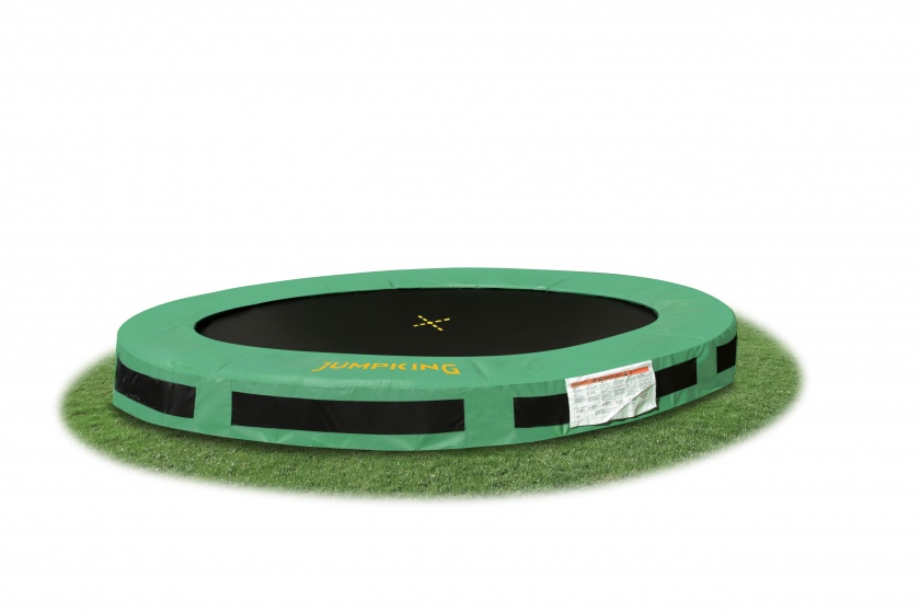 toren combinatie zakdoek trampoline InGround Classic 2,44 meter zwart/groen