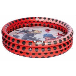 kinderzwembad 100 x 23 cm rood/zwart