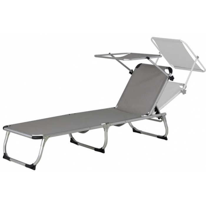 Eurotrail ligbed Pebble Beach 57 x 188 x 30 cm aluminium grijs Eurotrail ligbed Pebble Beach 57 x 188 x 30 cm aluminium grijs