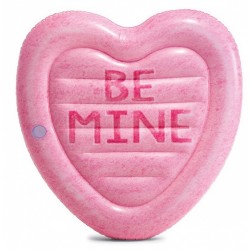 luchtbed Candy Heart Island 145 x 142 cm roze