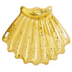 luchtbed schelp glitter 172 x 165 cm goud