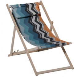 Madison strandstoel Chris 90 x 55 x 87 cm hout/polykatoen