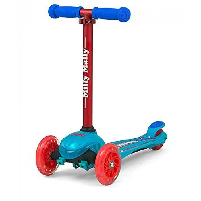 Milly Mally kinderstep Zapp Scooter Coral junior blauw/rood