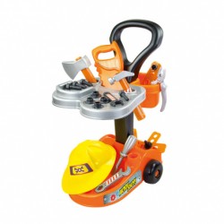 Mochtoys gereedschapskar junior 39,5 x 30 cm oranje 36-delig