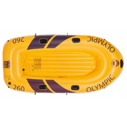 opblaasboot 252 x 125 cm PVC geel 4-delig