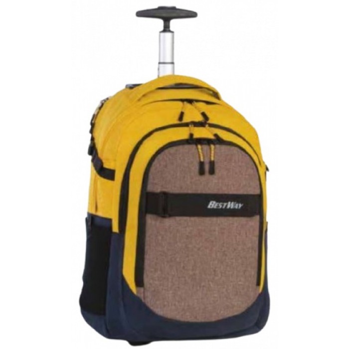 rugzak Evolution Roller 21 liter polyester geel/grijs rugzak Evolution Roller 21 liter polyester geel/grijs
