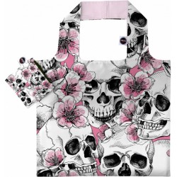shopper 48 cm polyester wit/roze