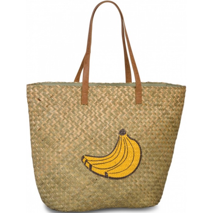 shopper Bananas dames 41 liter riet lichtbruin shopper Bananas dames 41 liter riet lichtbruin