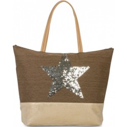 shopper Star dames 23 liter polyester donkerbruin