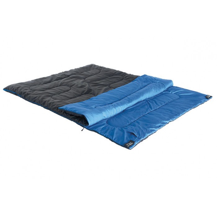 slaapzak Ceduna Duo polyester 200 x 150 cm zwart/blauw slaapzak Ceduna Duo polyester 200 x 150 cm zwart/blauw