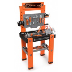 Smoby werkbank Black & Decker 56 x 39 x 103 cm zwart/oranje