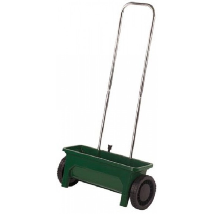 strooiwagen 12 liter 45 cm staal groen/zilver strooiwagen 12 liter 45 cm staal groen/zilver