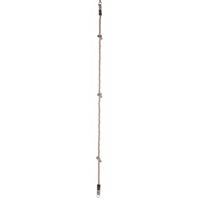 Swing King klimtouw met 3 knopen en 2 ringen 190 cm lichtbruin Swing King klimtouw met 3 knopen en 2 ringen 190 cm lichtbruin