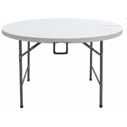 tafel inklapbaar 152 x 152 x 74 cm staal wit/grijs