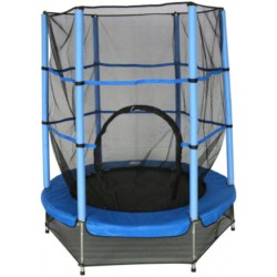 trampoline met veiligheidsnet 139 cm blauw