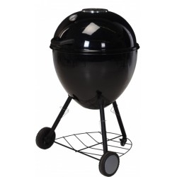 Vaggan barbecue op wielen 57 cm RVS/chroom zwart