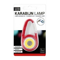 Verhaak zaklamp Karabijn led staal rood