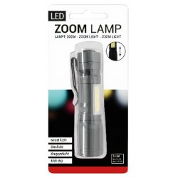 Verhaak zaklamp led batterij 1 lm staal grijs