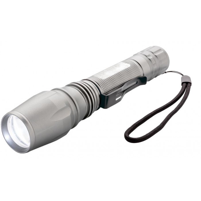 XD Collection zaklamp Cree led batterij 19,5 cm alu grijs XD Collection zaklamp Cree led batterij 19,5 cm alu grijs