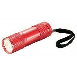 XD Collection zaklamp Quattro led batterijen 9 cm rood
