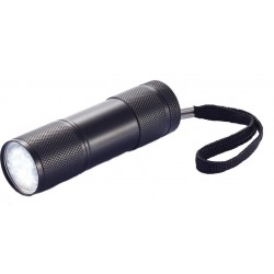 XD Collection zaklamp Quattro led batterijen 9 cm zwart