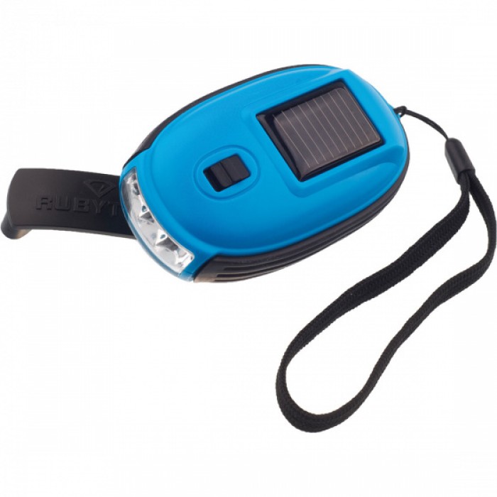 Rubytec zaklamp Kao XL led solar 8,7 x 5 cm ABS blauw/zwart Rubytec zaklamp Kao XL led solar 8,7 x 5 cm ABS blauw/zwart