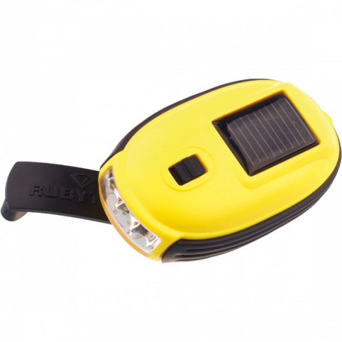 Rubytec zaklamp Kao XL led solar 8,7 x 5 cm ABS geel/zwart Rubytec zaklamp Kao XL led solar 8,7 x 5 cm ABS geel/zwart